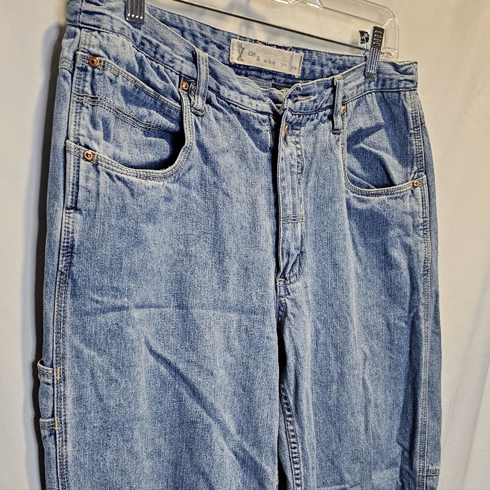 GX Vintage 90s Y2K Know Who You Are Jeans 30x30 Carpenter Baggy Wide Leg Jeans - Picture 3 of 15